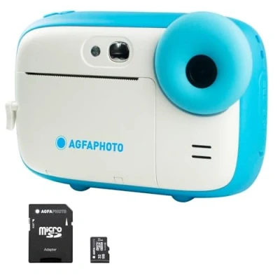 Image de AGFA photo Pack Realikids Instant Cam + 1 carte Micro SD 32GB Appareil Instantané Enfant, Ecran LCD 2,4&#039;, Batterie Lithium, Miroir Selfie et filtre Bleu Neuf