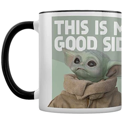 Image de Mug Grogu good side The mandolorian Céeamique 300ml, Noir