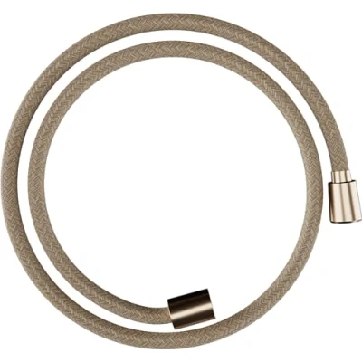 Image de hansgrohe Designflex Flexible de douche textile universel 1,25 m, tuyau avec protection anti pliure et écrou tournant torsion, joints d&#039;étanchéité, Bronze brossé