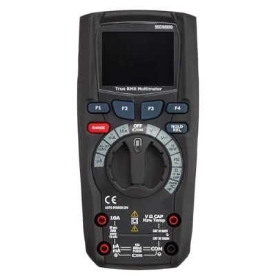 Image de Amazon Basics Multimètre numérique 50 000 points, ultrasolide, écran en couleurs LCD TFT, True RMS (valeur efficace réelle), CAT IV 600 V, Noir (Anciennement marque AmazonCommercial)