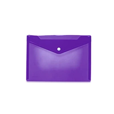 Image de HERMA 20061 Porte documents A5 transparent violet petites pochettes avec bouton pression enveloppe en plastique pour école, université, bureau, voyage