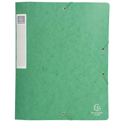 Image de Exacompta Réf. 14003H 10 boites de classement avec élastiques CARTOBOX livrées à plat dos 4 cm carte lustrée 7/10ème 600g/m² dimensions 25x33cm format classer A4 coloris vert