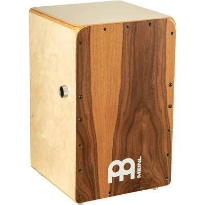 Image de Meinl Percussion Snarecraft Professional Cajon Avec ajustement de l&#039;effet caisse claire (On / Off) Surface jeu en noyer (SCP100WN)