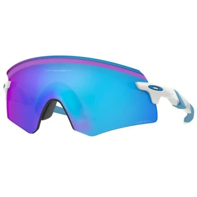 Image de Oakley Encoder Lunettes de Soleil, Saphir Blanc/Prizm Poli, Taille Unique Hommes