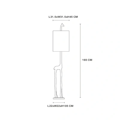 Image de Lucide Lampadaire Extravaganza Miss Tall, doré mat