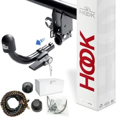 Image de HOOK Attelage démontable Compatible avec BMW Série 5 F11 Touring Break 12.2010 02.2014 + Faisceau spécifique 13 Broches