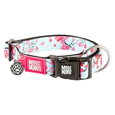 Image de Max &amp; Molly Collier pour Chien et Chiot avec Boucle d&#039;alimentation, Style Amusant Chiens Chiots de Petite, Moyenne Grande Taille, imperméable, Confortable, réglable, Code QR Gotcha