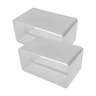Image de Vent Systems 220 x 55 mm Lot de 2 raccords rectangulaires pour raccord tuyau. Système ventilation, chauffage, refroidissement.