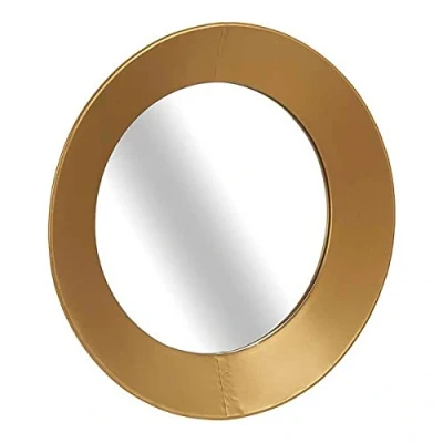 Image de miroir mural verre doré métal (7,5 x 60 cm)