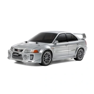 Image de TAMIYA 58713 1:10 RC Mitsubishi Lancer Evo V TT 02 Voiture télécommandée, véhicule radiocommandé, modélisme, kit à Assembler, Loisirs, Bricolage, modèle RC, de Construction