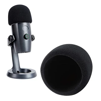 Image de YOUSHARES Filtre Anti Pop Mousse et Vent pour Blue Yeti Nano Microphone, Bonnette comme Pare Brise Efficace Enlever Les Bruits