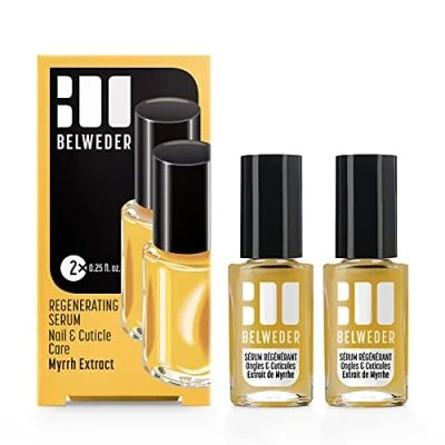 Image de BELWEDER Sérum Régénérant pour Ongles et Cuticules à l’Extrait de Myrrhe 2 x 7,5 ml Soin Abîmés Stimule la Régénération Après Faux Renforce Répare