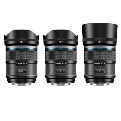 Image de SIRUI Sniper F1.2 Ensemble d&#039;objectifs autofocus 23 mm, 33 56 grand angle APS C (AS 3S XB, monture X, noir)