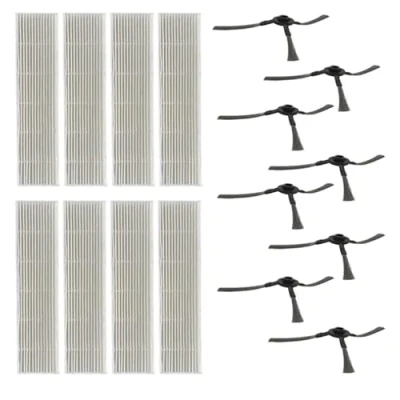 Image de C U 8 brosses latérales + filtres HEPA pour aspirateur Vileda VR 102 / 201 303, accessoires de rechange robot