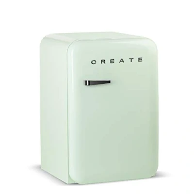 Image de CREATE / RETRO FRIDGE 83.5 SILVER/Réfrigérateur Vert avec Poignée Argent/Pratique et fonctionnel, Matériaux résistants