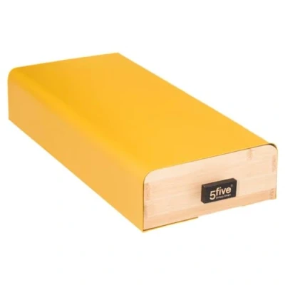 Image de Five Porte Capsules Tiroir en Bambou et métal Jaune Moutarde capacité 30