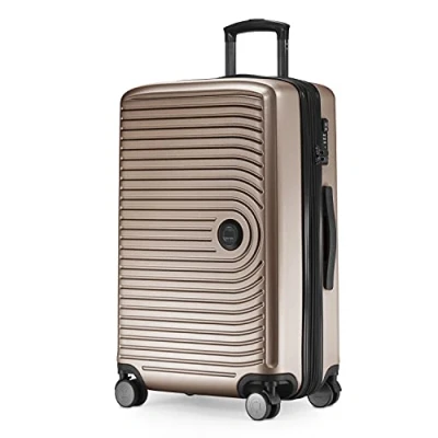 Image de Hauptstadtkoffer Mitte Valise Rigide de Taille Moyenne, TSA, 4 Roulettes, Bagage en Soute avec Extension Volume 8 Cm, 68 88 L, Champagne