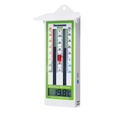 Image de Thermomètre de serre numérique Max Min Température ambiante classique pour températures maximales et minimales Accessoires à montage mural facile Intérieur