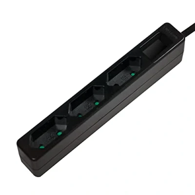 Image de LogiLink LPS229B Multiprise, à 3 prises (prise européenne) CEE 7/16, avec sécurité enfant, noire