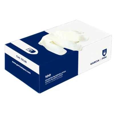 Image de 100 unité Gants Avec Talc Size: S Blanc Latex