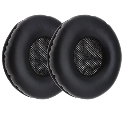 Image de ECSiNG 1 Paire de Coussinets Rechange en Cuir et Mousse à mémoire Forme compatibles avec Casque AKG K518 K518DJ K81 K518LE Noir