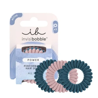 Image de Invisibobble élastique cheveux violet et bleu Power 3x Elastique spirale extra forte Elastiques sans traces epais
