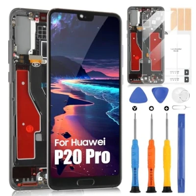 Image de ARSSLY Écran LCD pour Huawei P20 PRO, écran PRO CLT L09 L29 6,1 Pouces Tactile Digitizer Full Assembly avec Réparation Kit, Noir Cadre