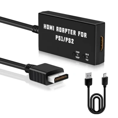 Image de Mcbazel PS1/PS2 Adaptateur HDMI HDTV Multifonctionnel Prend en Charge Le Rapport d&#039;écran 4:3/16:9 Convertisseur 480p/720p pour