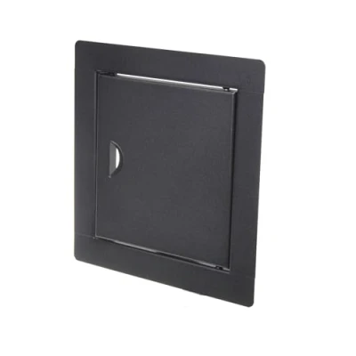 Image de Aqbau® Trappe d&#039;inspection noire en métal avec fermeture à cliquet (dimensions d&#039;encastrement 50 x cm)