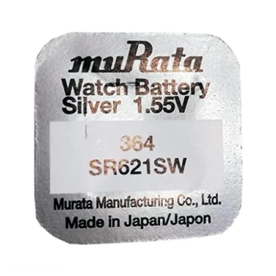 Image de MURATA Pile bouton SR621SW à l&#039;oxyde d&#039;argent 364 compatible avec les montres Casio