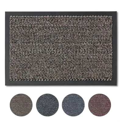 Image de paillasson 120x180 cm pour l&#039;intérieur à séchage Rapide Tapis Propre antidérapant Brun Simple