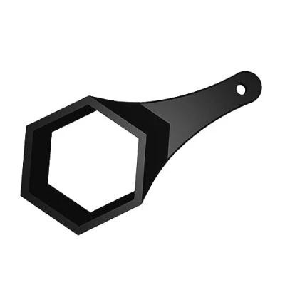Image de ULROAD Pièce de rechange pour clé jante BBS, hexagonale, RS Key 80 mm, couvercle 09 23 576 SW80 0923576 outil