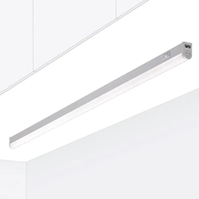 Image de Oktaplex Riga Réglette LED sous meuble de cuisine 84 cm Blanc neutre 4000 K Barre lumineuse extensible 1270 lm 12,7 W 230 V avec interrupteur