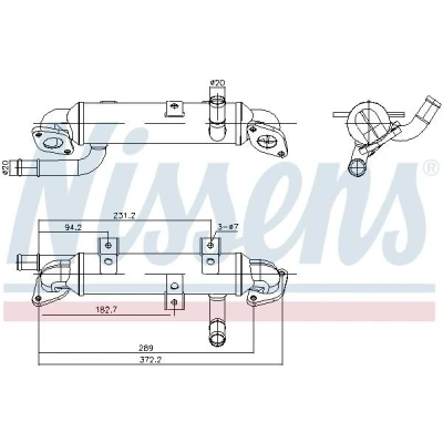 Image de NISSENS 989417 Refroidisseur EGR sans bypass de dépression