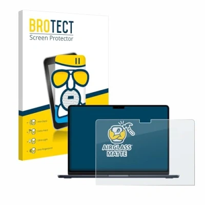 Image de brotect Anti Reflet Protection d&#039;Écran Verre Mat pour Apple MacBook Air 13&quot; M3 2024 / M2 2022 Film Protecteur Vitre 9H