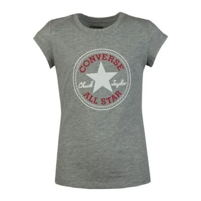Image de Converse Chuck Patch Tshirt imprimé pour enfants, Taille: 122/128, Dark grey heather