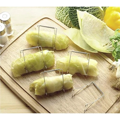 Image de WENKO Maximex Pinces à roulades, Set de 10, pour roulades Viande et Chou, en Acier Inoxydable, réutilisables