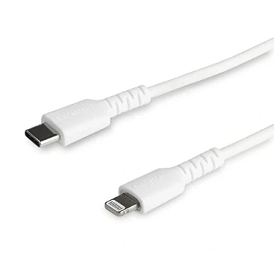 Image de Câble USB C vers Lightning bLANC Robuste 2 m de Charge/Synchronistation Type Fibre Aramide iPad/iPhone 12 Certifié Apple MFi (RUSBCLTMM2MW)
