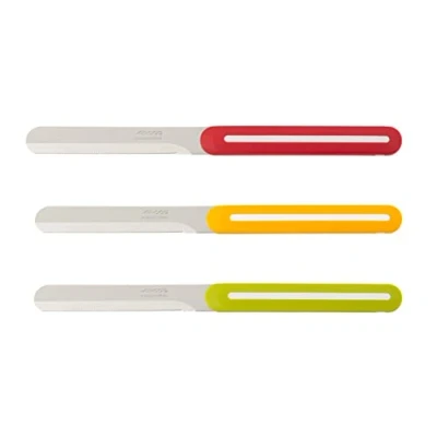 Image de Arcos Serie B Line Couteaux de Table Couteau à déjeuner Lame dentelée en acier inoxydable NITRUM 100 mm Manche Polypropylène (100 mm, 3 pièces)