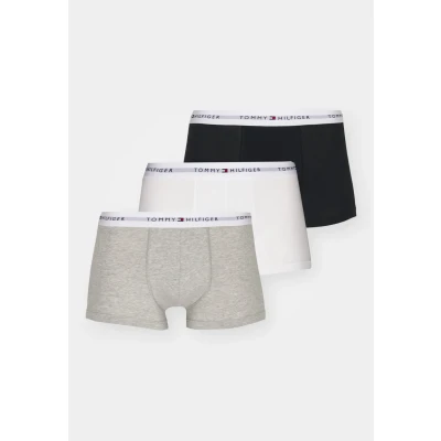 Image de Tommy Hilfiger Trunk Signature 3 PACK Shorty, Homme, Taille: Small, Grey heather/black/white