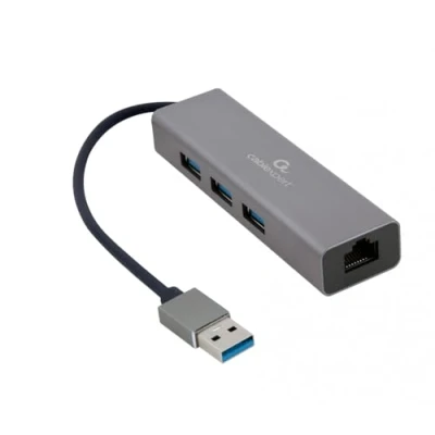 Image de ADAPTADOR DE RED GEMBIRD A AMU3 LAN 01 USB AM GIGABIT CON HUB 3.0 3 PUERTOS