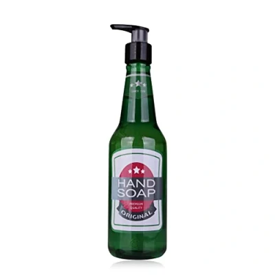 Image de accentra savon pour les mains AC BREW en bouteille effet de bière, 330 ml, dans un distributeur pompe, liquide, parfum chêne et d&#039;agrumes rechargeable