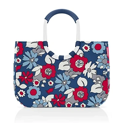 Image de reisenthel loopshopper L Sac solide avec compartiments pratiques en bouteilles PET recyclées Design charmant et imperméable, Couleur:florist indigo