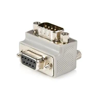 Image de StarTech.com Adaptateur série DB9 vers angle droit Type 1 Convertisseur M/F Gris (GC99MFRA1)
