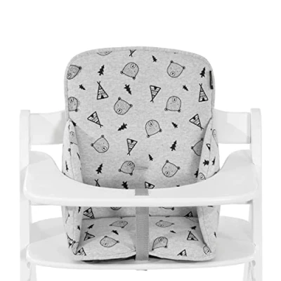 Image de hauck Coussin Chaise Haute Bebe Alpha Cosy, Reducteur Compatible avec Chaises Hautes Bois Alpha+, Beta+ et Arketa, 6 36 Mois, Dossier Haut, Côtés Renforcés, Nordic Grey