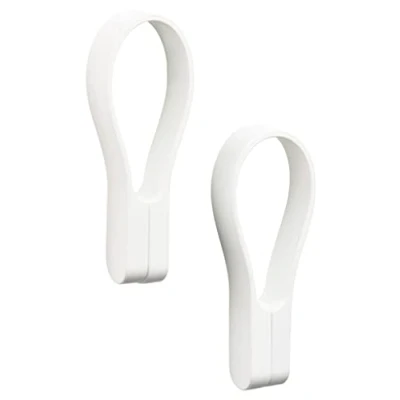Image de ZONE DENMARK Loop Magnet lot de 2 sangles magnétiques porte torchons, serviettes en silicone &amp; aimants puissants accroche sur tout facile à̀ installer et retirer blanc