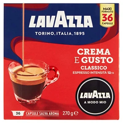 Image de Lavazza Modo Mio Crema a Gusto Capsules café, dosettes originales 108 jaune