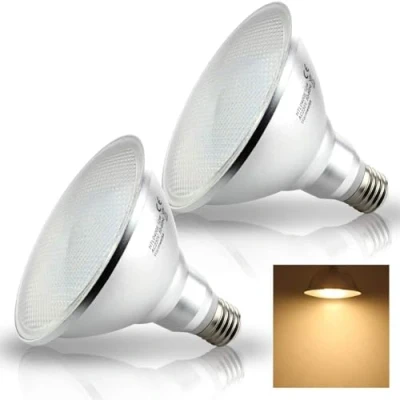 Image de Allesgute Lot de 2 Ampoule LED PAR38 15W 3000K AC230V Non étanche Équivalent 150W halogène 1400lm dimmable Éclairage puissant et économe en énergie