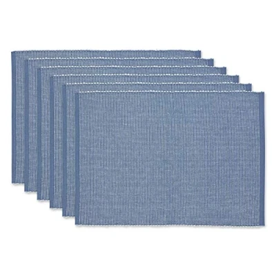 Image de DII Collection Bicolore Dessus de Table, Coton, Bleu Jean délavé, Placemat Set