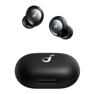 Image de Soundcore by Anker Space A40 Ecouteurs Bluetooth sans Fil Réduction du Bruit Automatique jusqu&#039;à 98%, Fil, 50h de Lecture, Son Hi Res LDAC, 6 Micros, Design Confortable, Contrôle App